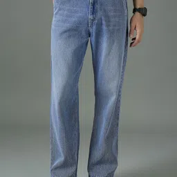 MASCLN SASSAFRAS Men Relaxed Fit Mid-Rise Light Fade Acid Wash Jeans-picture-33