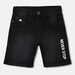 Blue Giraffe Boys Denim Shorts-image-0