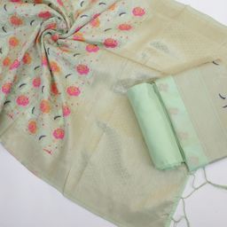 Suha Floral Woven Design Unstitched Dress Material-picture-37