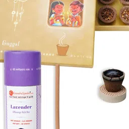 GaneshaSpeaks 2-Pcs Brown Wooden Dhoop Cup & Jasmine Dhoop Sticks-image-22