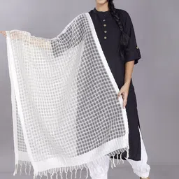 Rani Saahiba Checked Bhagalpuri Dupatta-picture-4