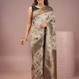 MIMOSA Woven Design Zari Art Silk Banarasi Saree-picture-47