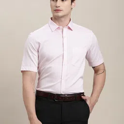Turtle Spread Collar Standard Pure Cotton Formal Shirt-image-77