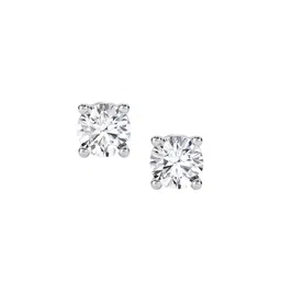 LUNA 14 KT White Gold 0.51 Ct Lab Grown Diamond Stud Earrings - 0.92 g-picture-49