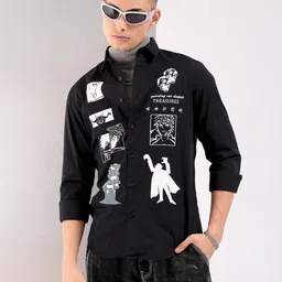 The Indian Garage Co Men Slim Fit Opaque Printed Casual Shirt-picture-45