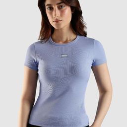 Tommy Hilfiger Brand Logo Printed Slim Fit Cotton T-shirt-image-100