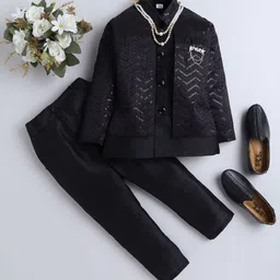 FOURFOLDS Embellished Indo Western Suit Set-30