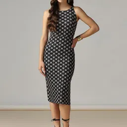 SZN Women Floral Printed Sleeveless Bodycon Midi Dress-picture-42