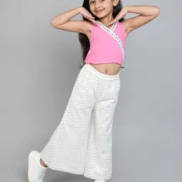 taffykids Girls Embellished Top with Palazzos-17