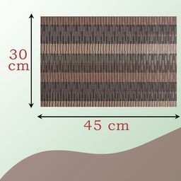 Aura 6-Pcs Brown High Quality Rectangular Table Placemats image 3