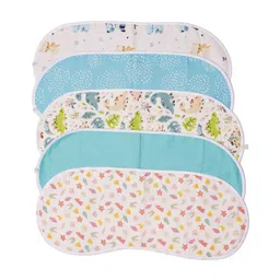 TIDY SLEEP Kids Pack Of 5 Printed Pure Cotton Bibs-54