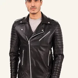 Leather Retail Men Biker Jacket-picture-33
