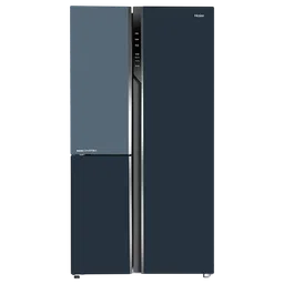 Haier Vogue Series 598 Litres 3 Star Frost Free Side by Side Refrigerator with Anti Bacterial Gasket (HRT683GOG, Grey Onyx Glass)-image-11
