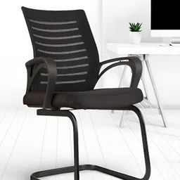 CELLBELL Desire C104 Black Mesh Mid-Back Office Visitor Chair-picture-31