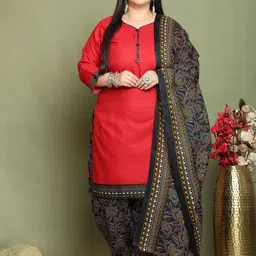 KALINI Floral Printed Sweetheart Neck Kurta With Salwar & Dupatta-image-74