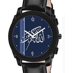 Gopal Shopcart Unisex Textured Straps Analogue Watch C1004BLK Islamic NUM06 BLK-image-11