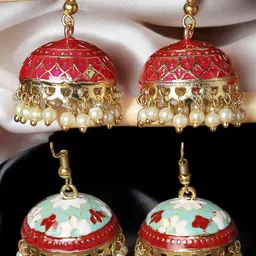 Anouk Floral Jhumkas Earrings-52