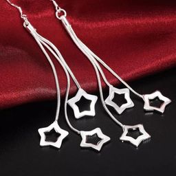 MYKI Silver-Plated Stainless Steel Contemporary Drop Earrings-49