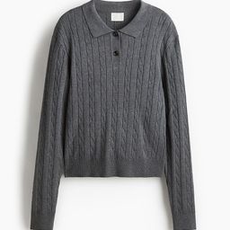 H&M Cable-Knit Polo Shirt-picture-15