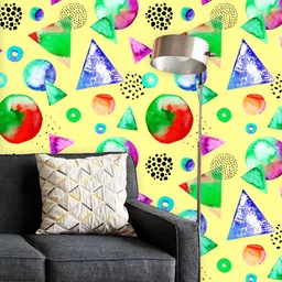 ArtzFolio Printed UV-Resistant Anti-Bacterial Abstract Watercolor Shapes Peel & Stick Wallpaper-image-27