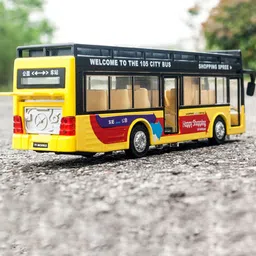DEUSON ECOM Double Decker Bus With Light Sound PullBack Collection-0