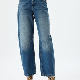Koton Women Cotton Flared Mid-Rise Clean Look Heavy Fade  Jeans-image-48