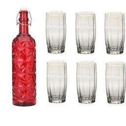 SOMIL Red Glass Airtight Can Bottle-image-97