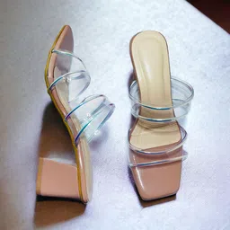 FABBMATE Girls Block Heeled Open Back Block Heels Open Toe Sandals image 3