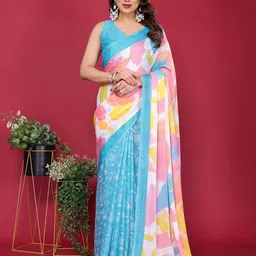DIVASTRI Abstract Printed Saree-picture-1