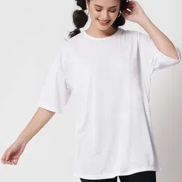 Stylecast X Kotty Women Drop-Shoulder Sleeves Oversized T-shirt-image-34