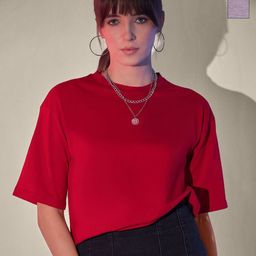 CORSICA Pack Of 2 Solid Round Neck Short Sleeves Regular Fit T-Shirts-image-50