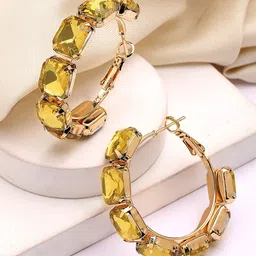 Bohey by KARATCART Contemporary Hoop Earrings-29