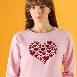 98 Degree North Women Graphic Embroidered Round Neck Fleece Pullover Sweatshirt-image-99