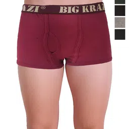 BIG KRAZI Men Pack Of 5 Mid Rise Short Trunk U-S-Multi-image-13