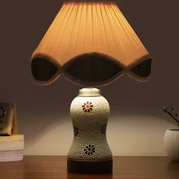Aura Multicoloured Glass Traditional Frustum Shaped Table Lamp-17