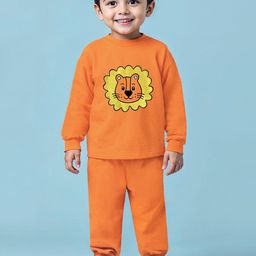 YK X Trampoline Kids Patch-Work Round Neck Pure Cotton T-Shirt With Jogger-image-99