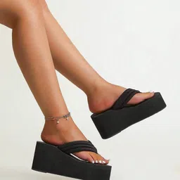 GLO GLAMP Suede Party Wedge Sandals-51