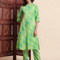 PPAPITA Women Green Kurta Sets-image-29