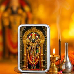 Nipura 999 Sterling Silver Grace Of Tirupati Lord Balaji Acrylic Painted Silver Coin - 20g-image-17