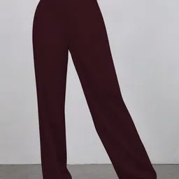 KERI PERRY Women Relaxed Straight Leg High-Rise Trousers-image-4