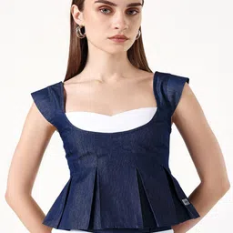 Muvazo Pure Cotton Round Neck Top & Palazzo Co-Ords-picture-21