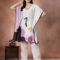 Moda Rapido Printed V Neck Tunic With Trousers Co-Ords-picture-13