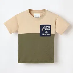 Blue Giraffe Boys Colourblocked Pure Cotton T-shirt-image-88