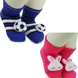 NESKA MODA Navy Blue Ankle Length Socks-image-11