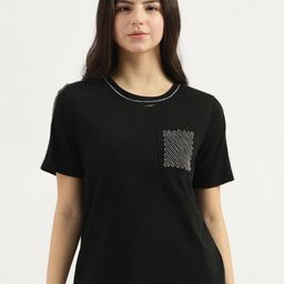 United Colors of Benetton Women Extended Sleeves Pure Cotton Pockets T-shirt-image-94
