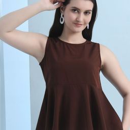 FITHUB Solid Round Neck Sleeveless Top-31