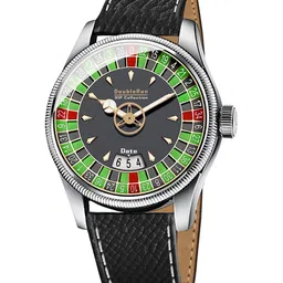 DOUBLERUN Men Dial & Leather Bracelet Style Straps Analogue Multi Function Watch H05N12021 image 5