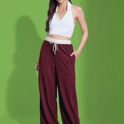 Moda Rapido Women Easy Wash Pleated Trousers-picture-34