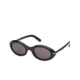 Tom Ford Women Grey Lens & Black Oval Sunglasses with-image-49