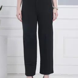 BAESD Women Regular Fit High-Rise Formal Trousers-picture-11